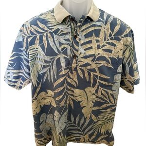 TORI RICHARD Aloha Hawaiian Collared Polo Shirt Men M Medium